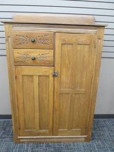 lot 50 image: Antique Spoon Carved Armoire