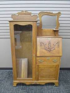 lot 67 image: Antique Oak Secretary