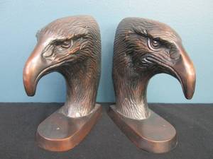 lot 135 image: Eagle Bookends