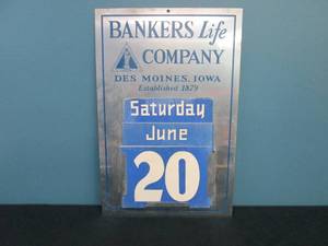 lot 160 image: Bankers Life SignCalendar