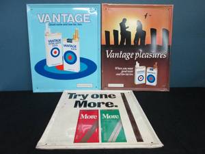 lot 165 image: Vintage Cigarette Signs