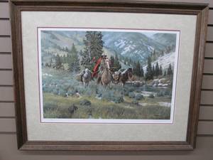 lot 227 image: Trapper In The Mountains Picture