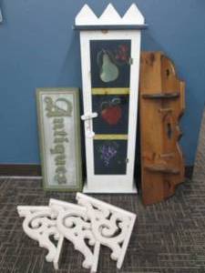 lot 340 image: Wood Cupboard And Shelves