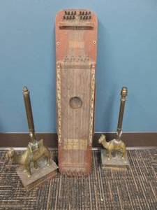 lot 342 image: Middle Eastern Lamps And Music Instrument