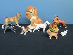 lot 351 image: Dog Planters And Figurines