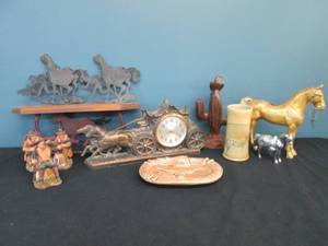 lot 354 image: Copper Carriage Mantel Clock