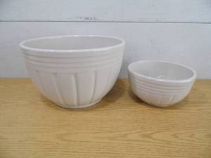 Lot of 2 Roseville Crock Bowls