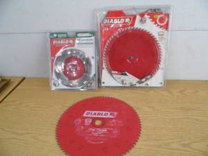 Lot of 3 Diablo Saw Blades
