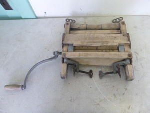 Vintage Anchor Brand Wooden Clothes Wringer