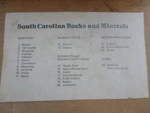 Box of South Carolina Rocks and Minerals