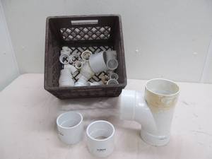 lot 12 image: Milk crate, plumping fittings