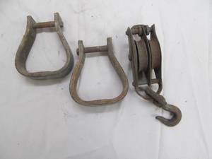 lot 63 image: stirrups, pully