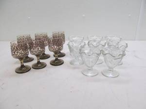 lot 154 image: stem glasses, sundae cups
