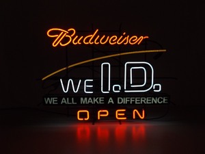 Large Working 2 Ballast Budweiser Beer Neon Light Sign