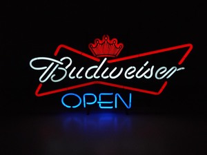 Large Working 2 Ballast Budweiser Beer Neon Light Sign