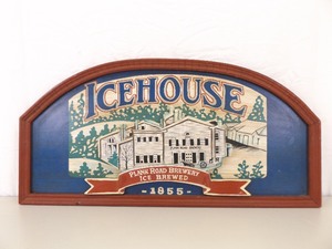 Icehouse Beer Wood Wall Sign