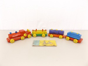 Vintage RARE 1950s PlaySkool Wood Take-Apart Train Set