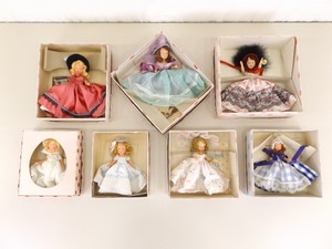 7 Vintage in Original Boxes with Tags Nancy Ann Bisque etc. StoryBook Dolls