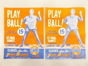 2 - 1952 Saint Paul Saints Game Programs