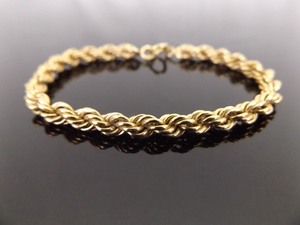 14k Yellow Gold Rope Bracelet
