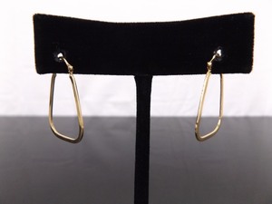 14k Yellow Gold Hoop Hook Clip Earrings