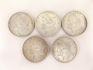 Lot of 5 Morgan 1921-D Silver Dollars
