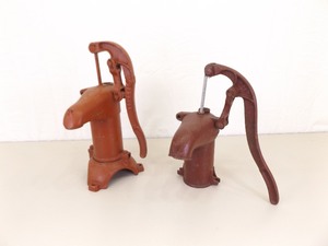 2 Antique Iron Manual Well Pumps