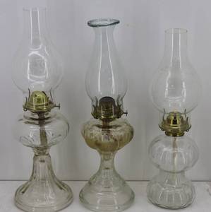 lot 78 image: (3) Oil Lamps