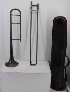 lot 98 image: Trombone & Vintage Case