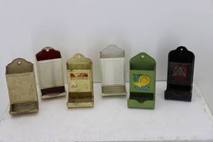 lot 105 image: Vintage Wallmount Matchstick Holders