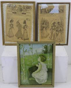 lot 113 image: Dumalski Painting & 19067-1907 Boston Newspaper Clippings