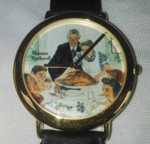 lot 18 image: RARE Norman Rockwell watch New, never worn.