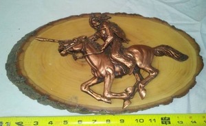 lot 135 image: Native American Wood Plaque.