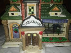 lot 187 image: Train Station Christmas Village.