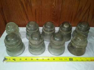 lot 191 image: Glass insulators (9).