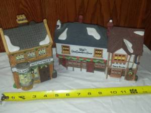 lot 76 image: Dept. 56 Dickens Village watchmaker, Old Curiosity Shop.