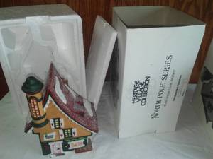 lot 101 image: Dept 56 North pole series.  Elfin Snow cone works in box.