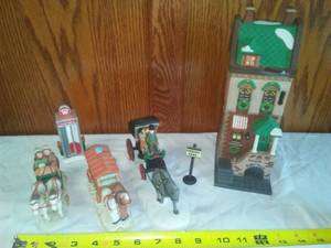 lot 113 image: Dept. 56 coffee shop and more.