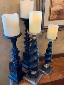 Lot of Decorative Candle Holder with Battery Operated Candles