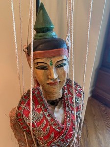 Indonesian Puppet Figurine on Stand