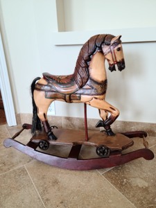 Pair Of Decorative Painted Rocking Horses
