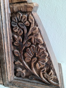 Ornately Carved Wood Bookends