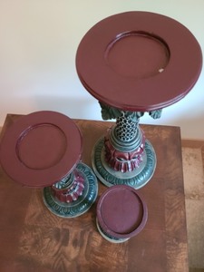 3 Decorative Pilar Candleholders