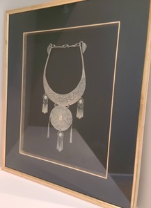 Framed Ornate Sterling Necklace