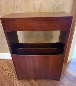 Wood Side TableMagazine Rack