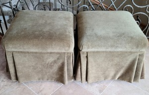 Pair Of Elegant Ottomans