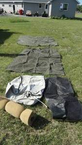 lot 15 image: Canvas Tarps, Foam pad, Covers