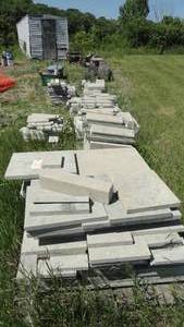 lot 269 image: Large lot grey stone 8 pallets