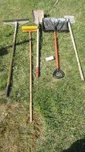 lot 70 image: Shovels, Cement Rake, Cement Edger, Broom