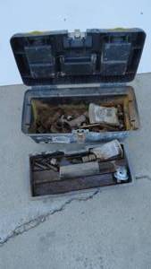 lot 298 image: Tool Box & Pipe Fittings